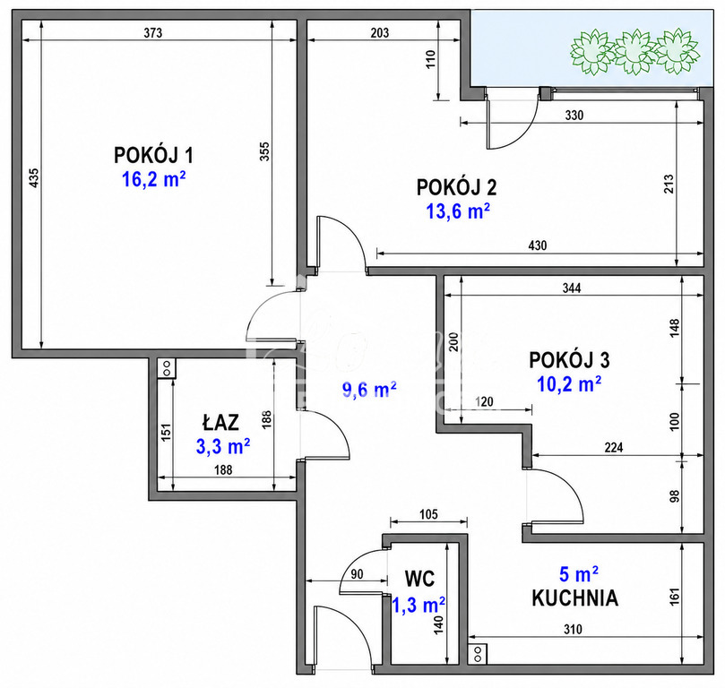 Mieszkanie 57,2&nbsp;m², Szczecin, Pomorzany, 9 Maja - zdjęcie 1