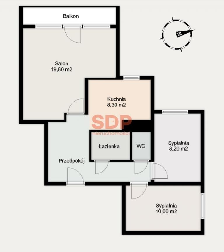 Mieszkanie 60&nbsp;m², Wrocław, Krzyki, Waflowa - zdjęcie 7
