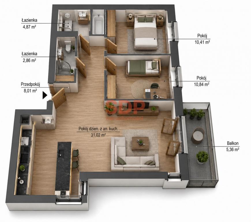 Mieszkanie 68 m², Wrocław, Krzyki, Traugutta Romualda - zdjęcie 5