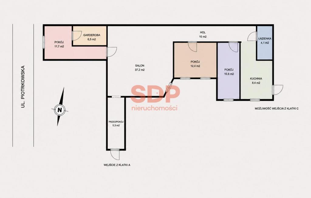 Mieszkanie 106&nbsp;m², Łódź, Piotrkowska - zdjęcie 19