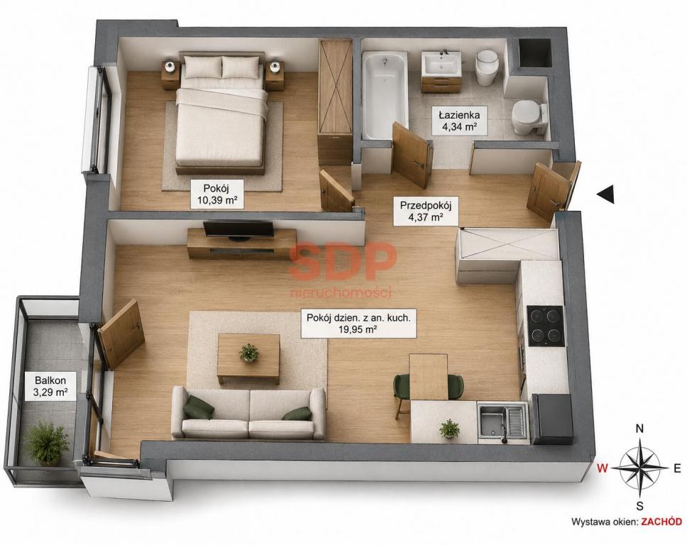 Mieszkanie 39 m², Wrocław, Krzyki, Traugutta Romualda - zdjęcie 4
