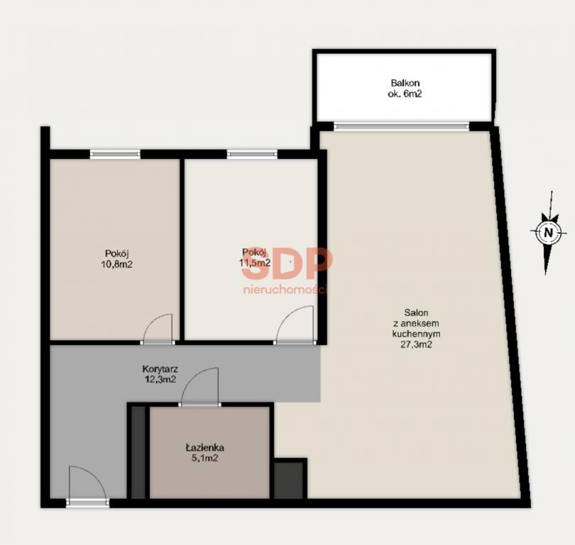 Mieszkanie 66&nbsp;m², Wrocław, Racławicka - zdjęcie 15