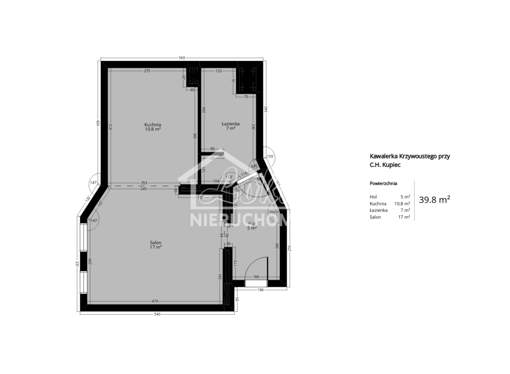 Mieszkanie 39,8&nbsp;m², Szczecin, Centrum, Bolesława Krzywoustego - zdjęcie 8