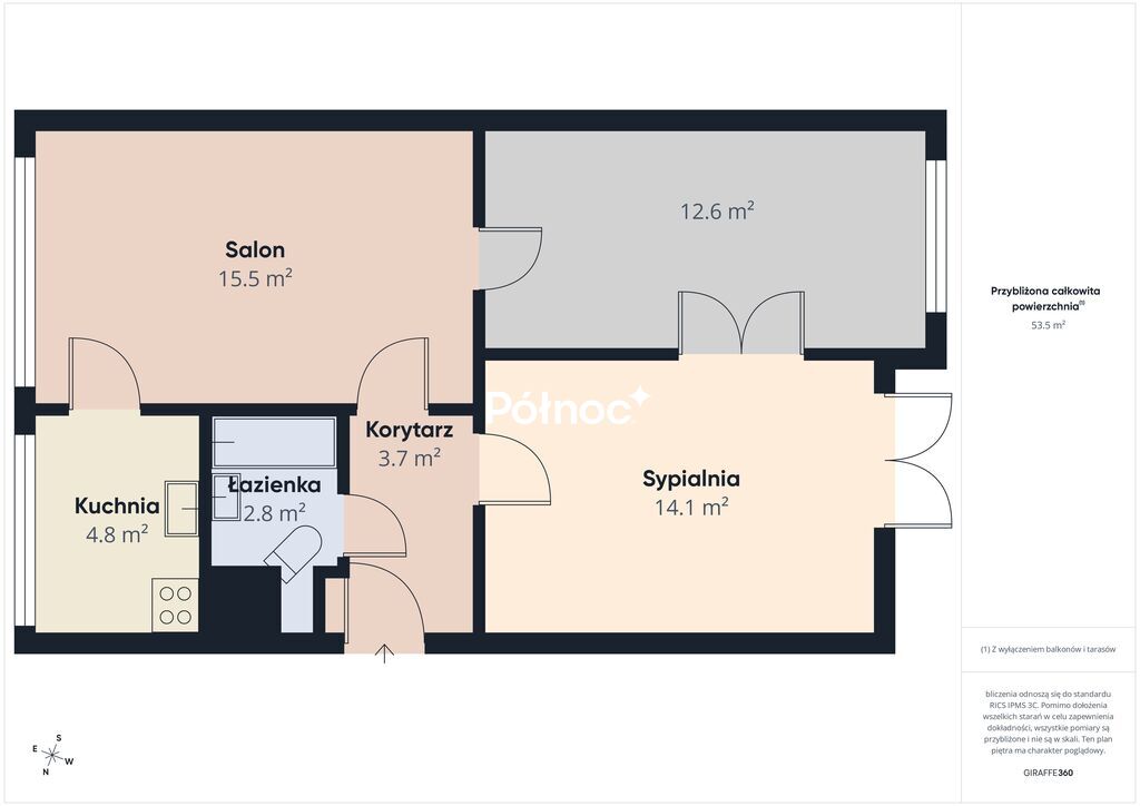 Mieszkanie 54,71&nbsp;m², Białystok, Antoniuk, Władysława Broniewskiego - zdjęcie 3