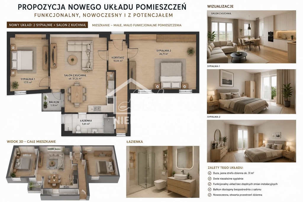 Mieszkanie 89&nbsp;m², Szczecin, Centrum, Jagiellońska - zdjęcie 12