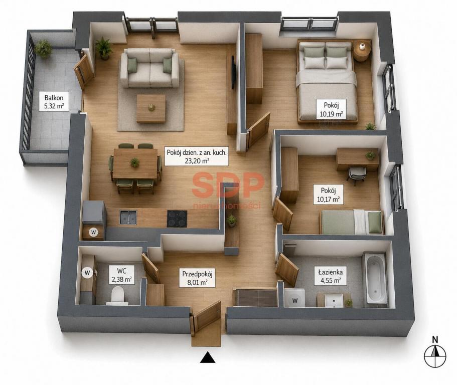Mieszkanie 58 m², Wrocław, Krzyki, Traugutta Romualda - zdjęcie 7