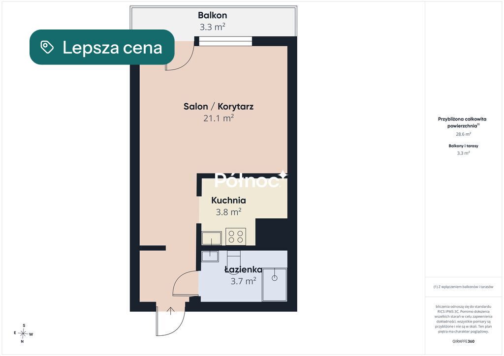 Mieszkanie 28 m², Białystok, Piaski, Wesoła - zdjęcie 14