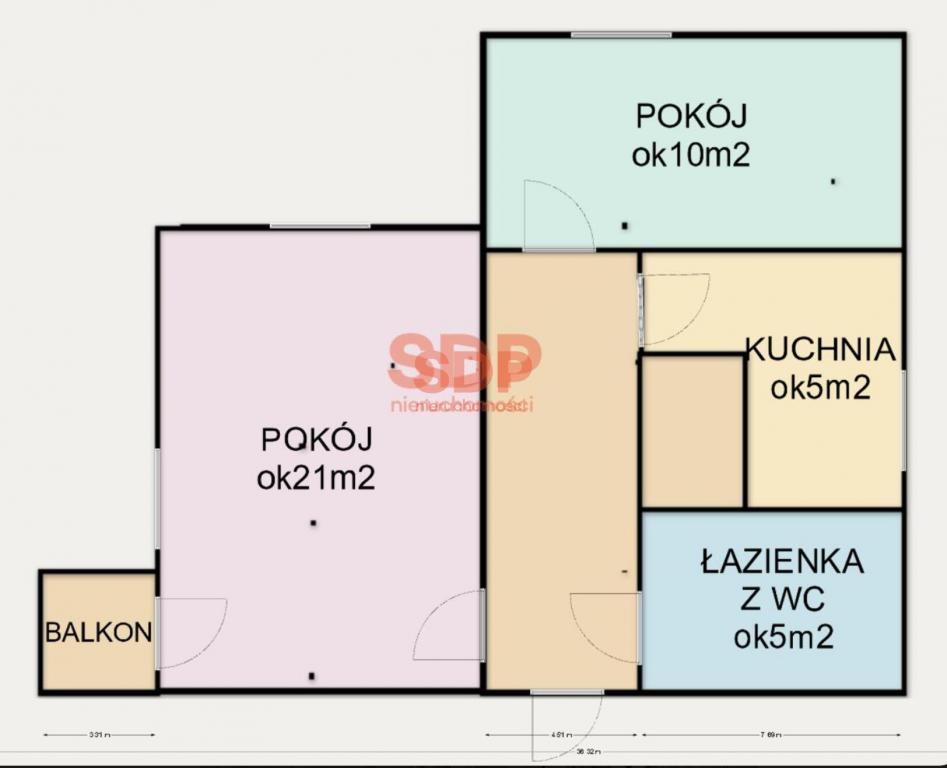 Mieszkanie 44&nbsp;m², Wrocław, Inżynierska - zdjęcie 3