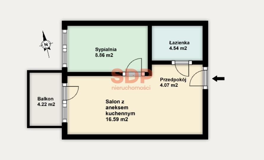 Mieszkanie 34 m², Wrocław, Fabryczna, Nowodworska - zdjęcie 5