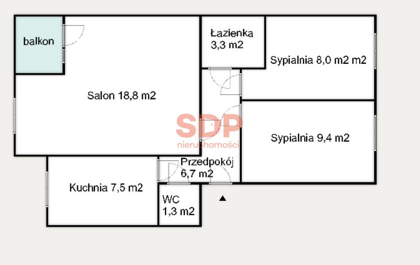 Mieszkanie 61&nbsp;m², Wrocław, Fabryczna, Balzaka Honoriusza - zdjęcie 2
