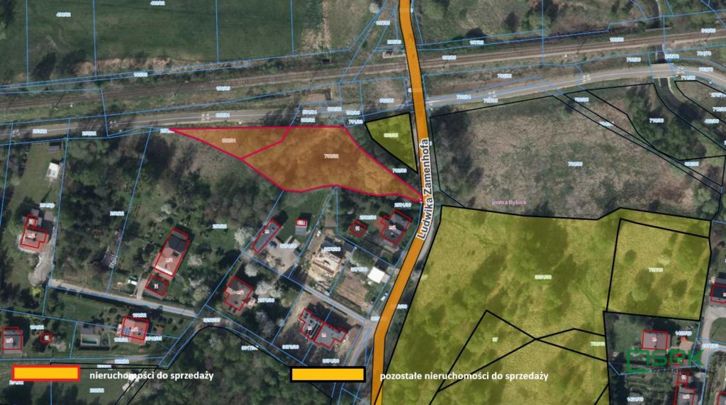 Działka inwestycyjna 2555 m², Rybnik, Zamenhofa - zdjęcie 1