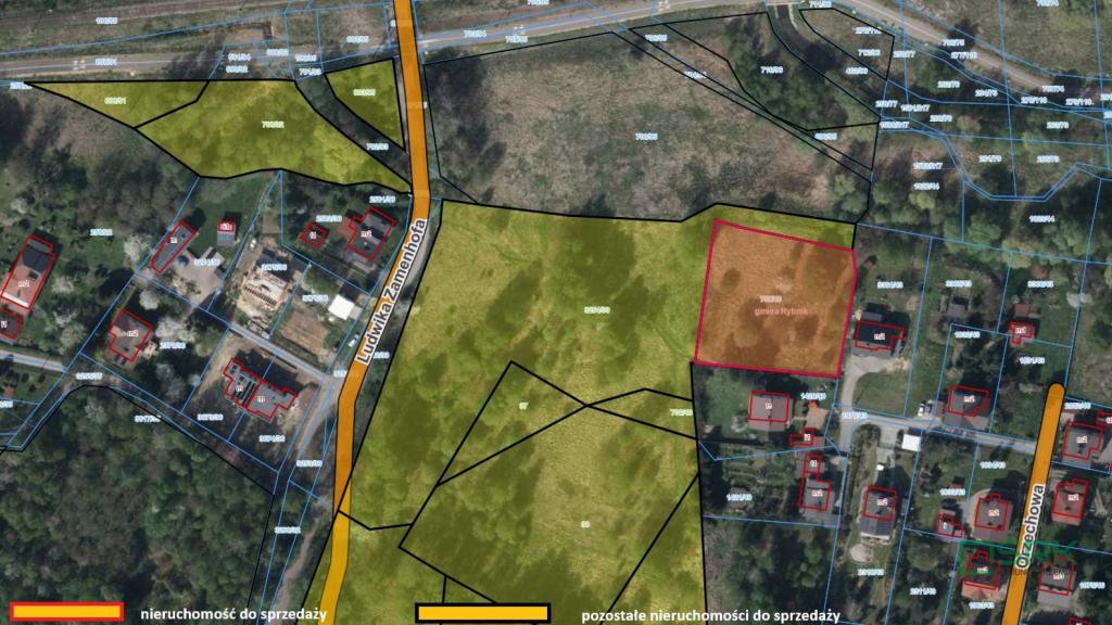 Działka inwestycyjna 2332 m², Rybnik, Zamenhofa - zdjęcie 1