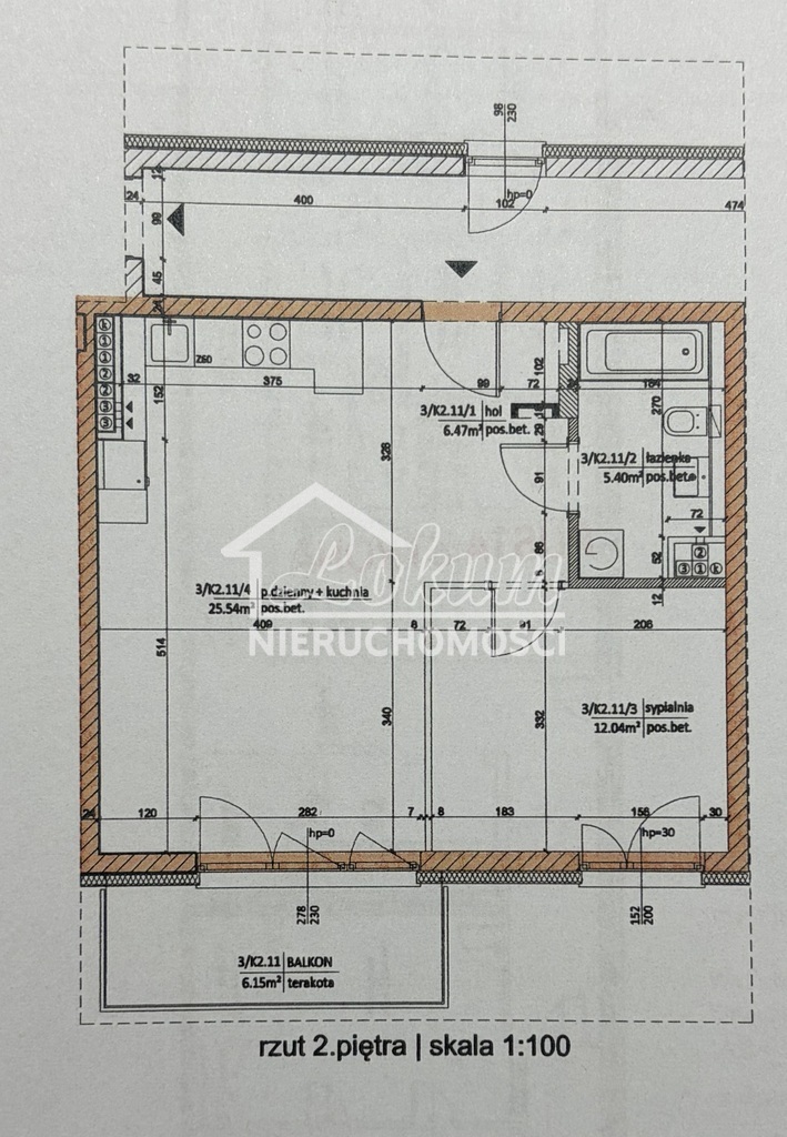 Mieszkanie 49,45&nbsp;m², Warzymice, Śliwkowa - zdjęcie 12