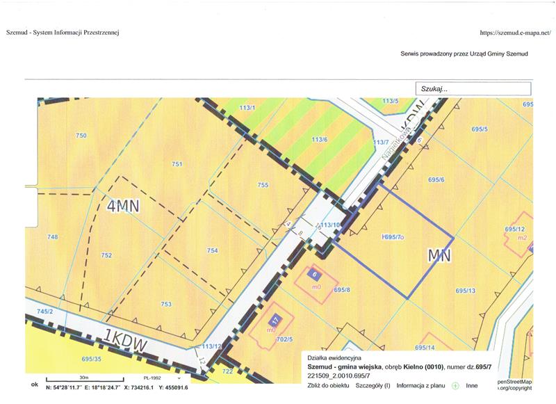 Działka budowlana 1096&nbsp;m², Kielno, Nagietkowa - zdjęcie 5