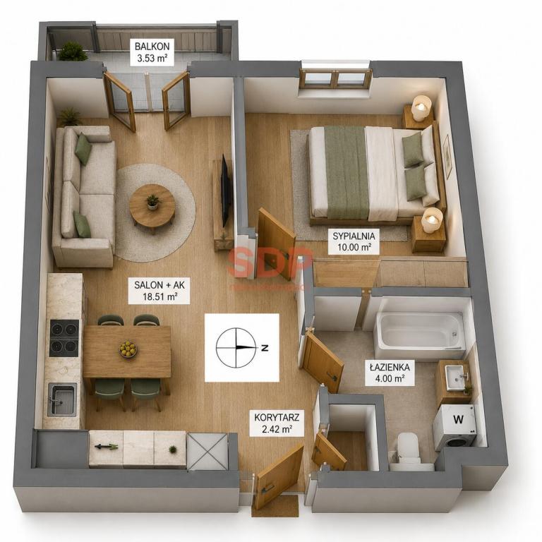 Mieszkanie 34 m², Wrocław, Krzyki, Traugutta Romualda - zdjęcie 5