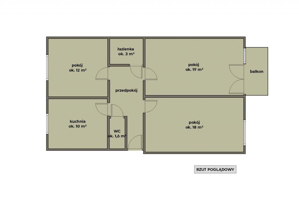 Mieszkanie 73&nbsp;m², Kraków, Kalwaryjska - zdjęcie 11