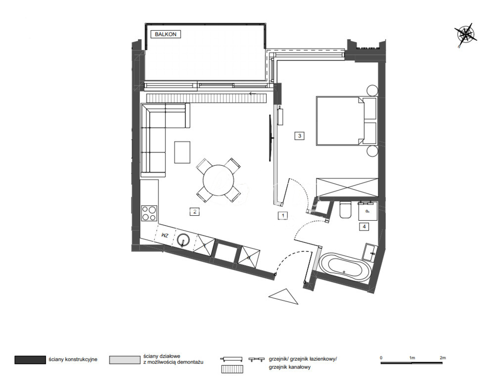 Mieszkanie 45,54&nbsp;m², Szczecin - zdjęcie 19