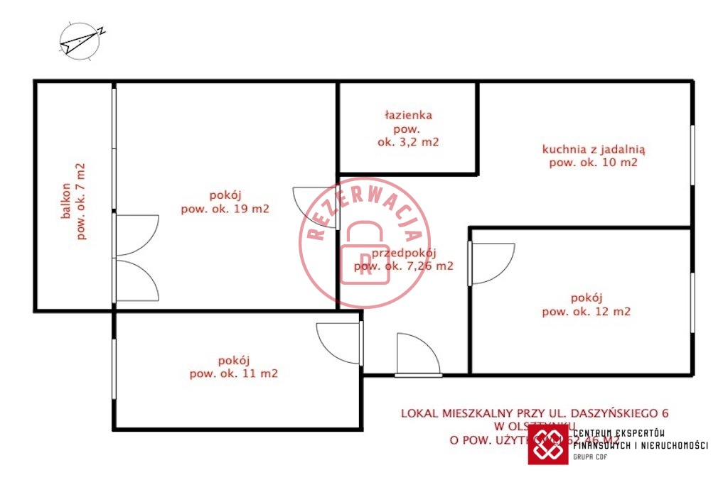 Mieszkanie 62,46 m², Olsztynek, Daszyńskiego 6 - zdjęcie 9