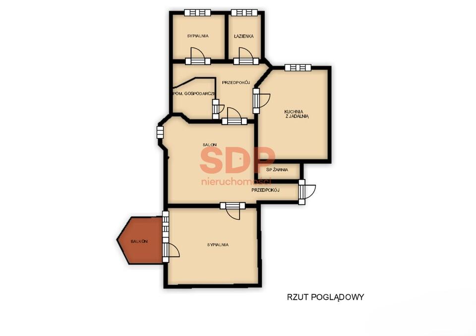 Mieszkanie 71&nbsp;m², Wrocław, Wandy - zdjęcie 5