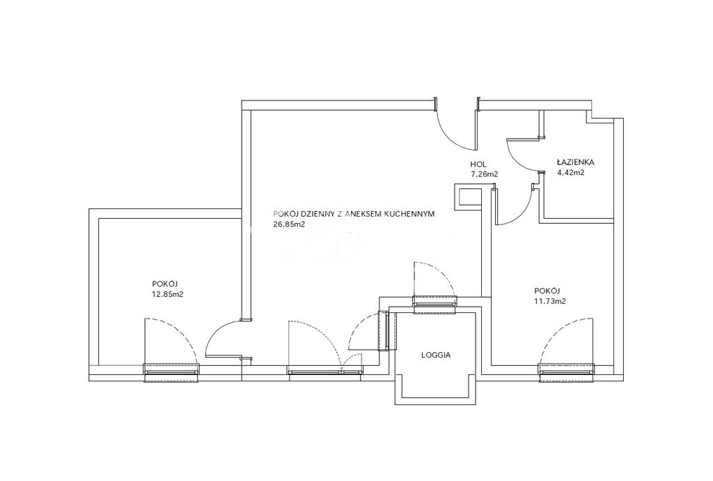 Mieszkanie 63,11&nbsp;m², Szczecin, Krzekowo-Bezrzecze, Gerwazego - zdjęcie 15