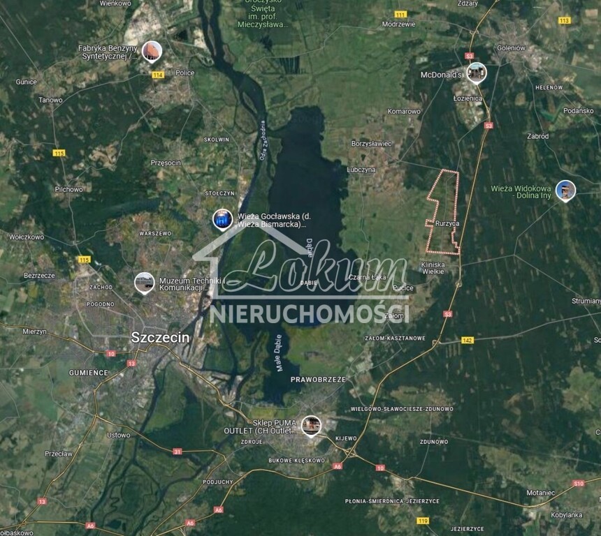 Działka budowlana 1212&nbsp;m², Rurzyca - zdjęcie 7