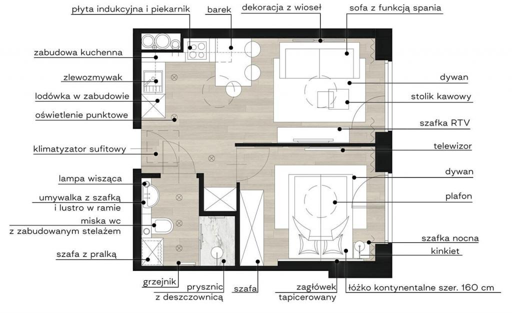 Mieszkanie 31&nbsp;m², Ełk, Pułaskiego - zdjęcie 10