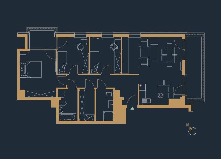 Mieszkanie 92&nbsp;m², Ełk, Jeziorna - zdjęcie 1