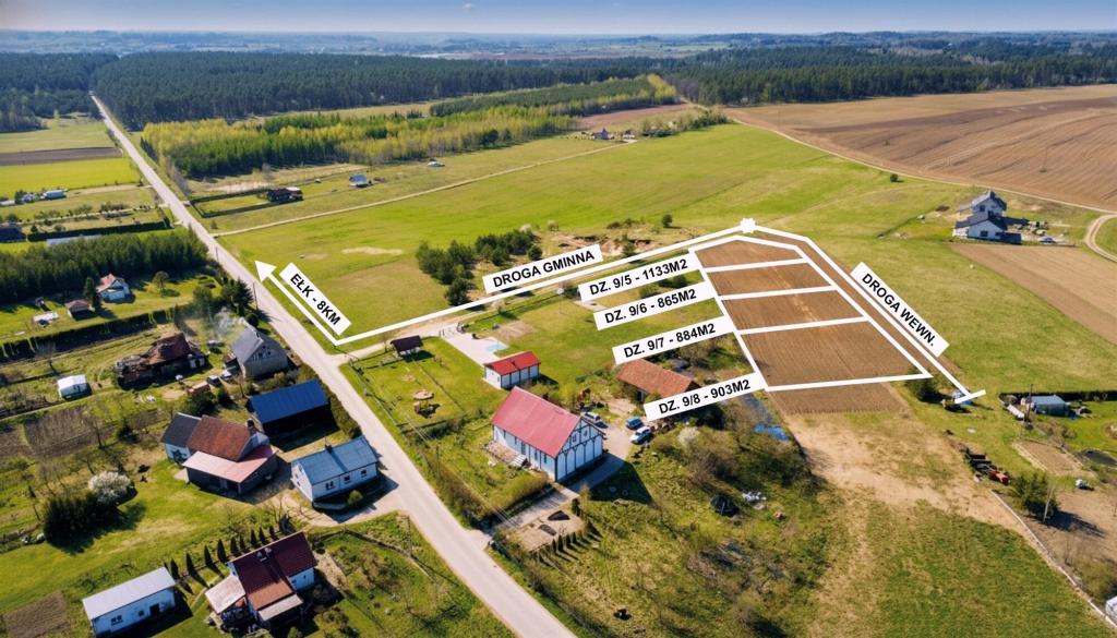 Działka budowlana 865 m², Ełk - zdjęcie 2