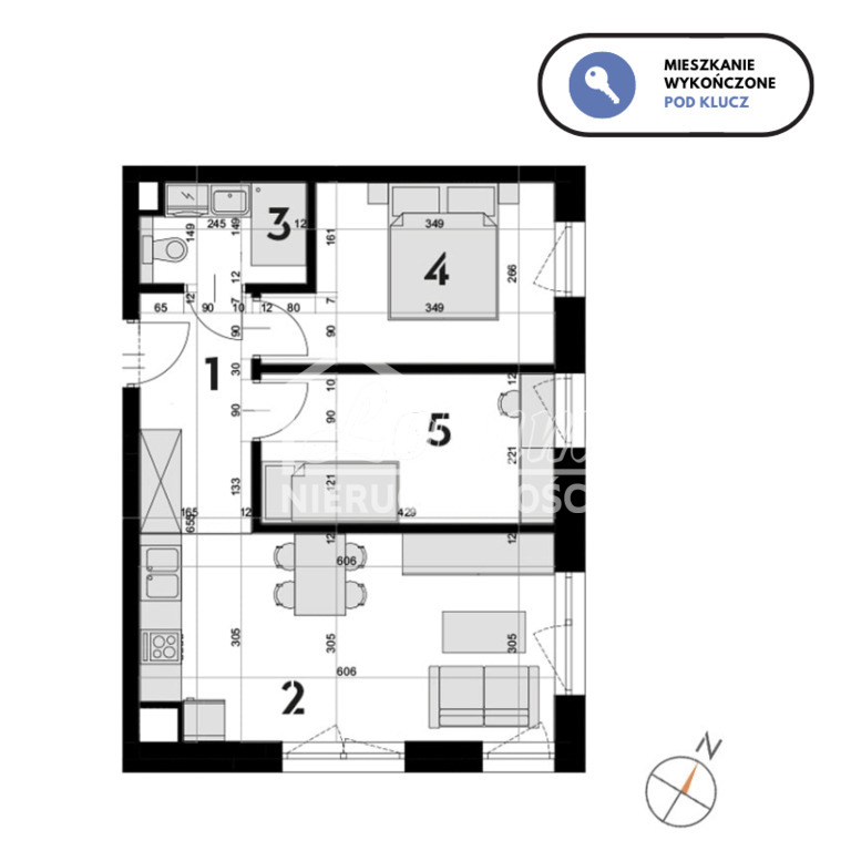 Mieszkanie 46,09&nbsp;m², Szczecin, Drzetowo-Grabowo, Tomasza Nocznickiego - zdjęcie 8
