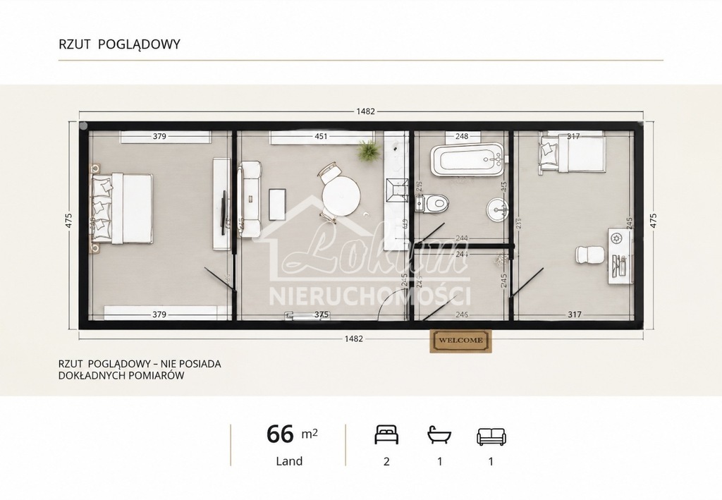 Mieszkanie 66&nbsp;m², Szczecin, Śródmieście, Stanisława Żółkiewskiego - zdjęcie 15