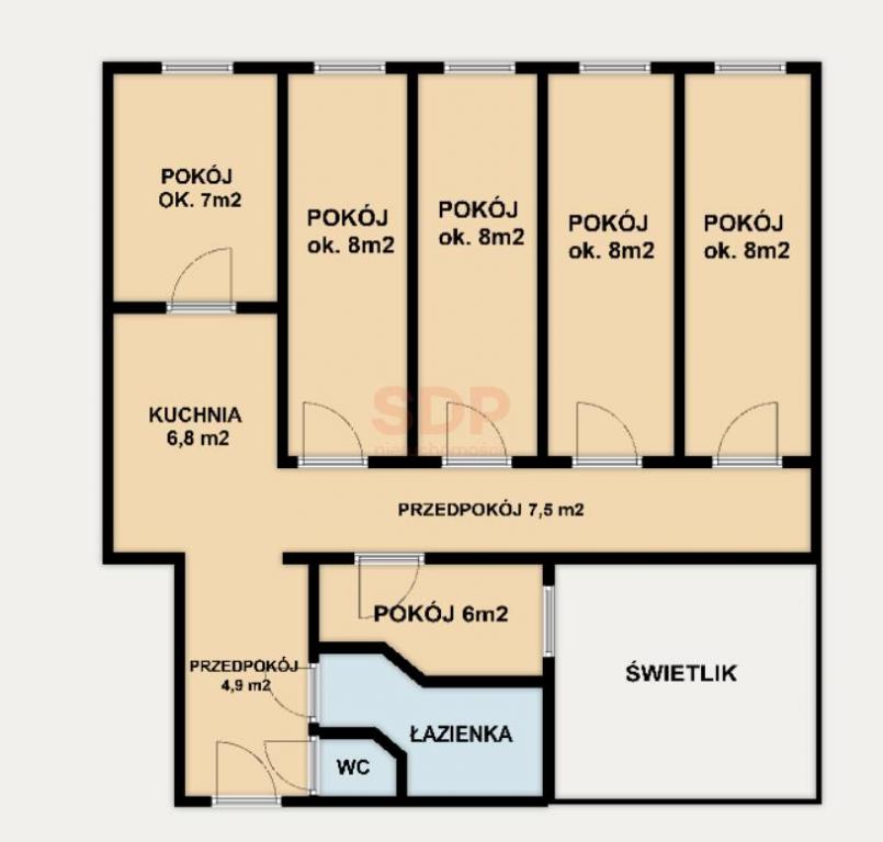 Mieszkanie 71&nbsp;m², Wrocław, Śródmieście, Daszyńskiego - zdjęcie 10