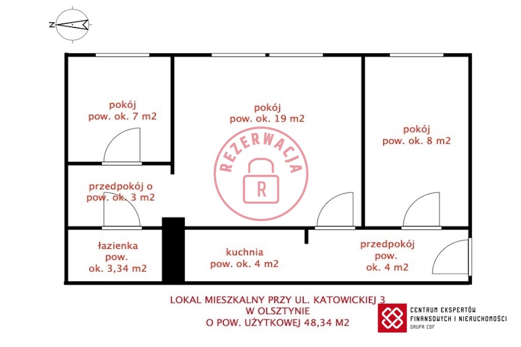 Mieszkanie 48,34 m², Olsztyn, Katowicka - zdjęcie 4