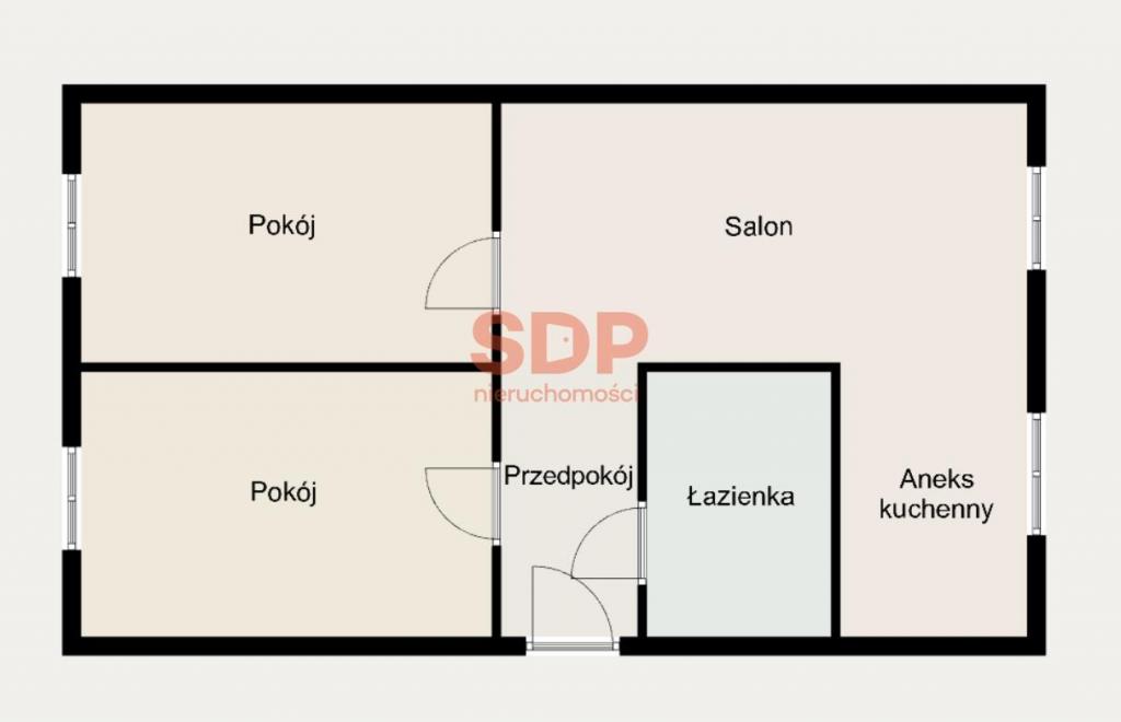 Mieszkanie 47&nbsp;m², Wrocław, Krzyki, Katowicka - zdjęcie 4
