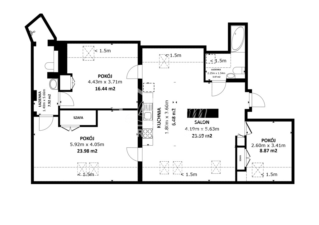 Mieszkanie 71 m², Szczecin, Żelechowa, Paproci - zdjęcie 15