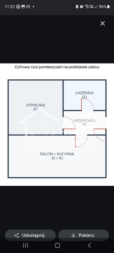 Mieszkanie 46,93 m², Szczecin, Pogodno, Maksyma Gorkiego - zdjęcie 12