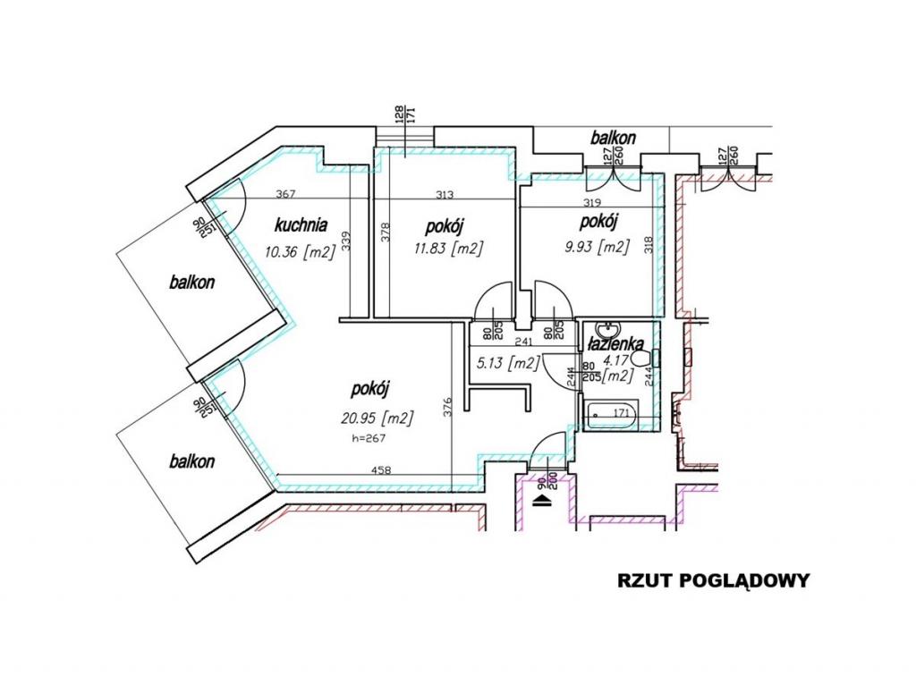 Mieszkanie 62&nbsp;m², Kraków, Kołowa - zdjęcie 13