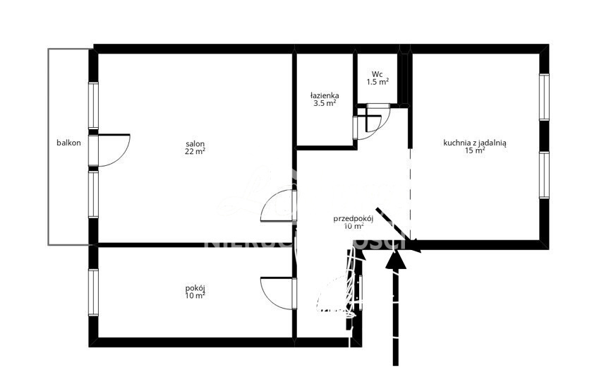 Mieszkanie 63,1&nbsp;m², Szczecin, Bukowe-Klęskowo, Brązowa - zdjęcie 1