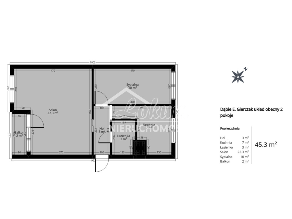 Mieszkanie 45,32&nbsp;m², Szczecin, Dąbie, Emilii Gierczak - zdjęcie 14