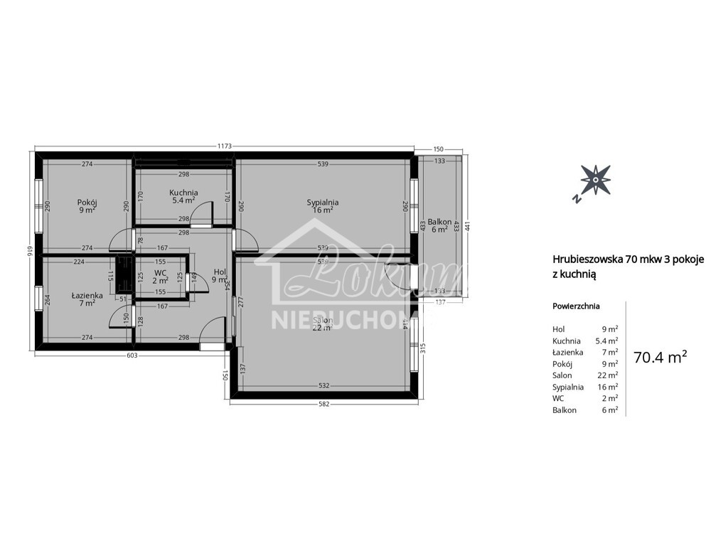 Mieszkanie 70,6&nbsp;m², Szczecin, Gumieńce, Hrubieszowska - zdjęcie 16