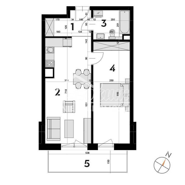 Mieszkanie 48,27&nbsp;m², Szczecin, Drzetowo-Grabowo, Tomasza Nocznickiego - zdjęcie 1