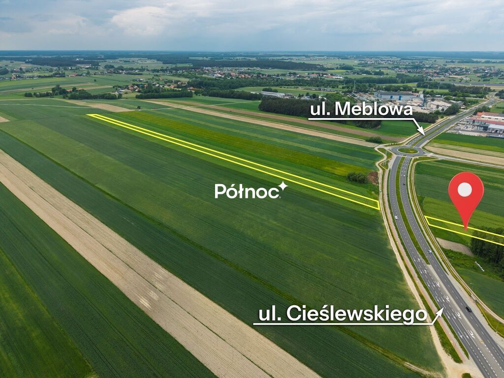 Działka inwestycyjna 1,27 ha, Łomża, mjr. Stanisława Cieślewskiego - zdjęcie 3