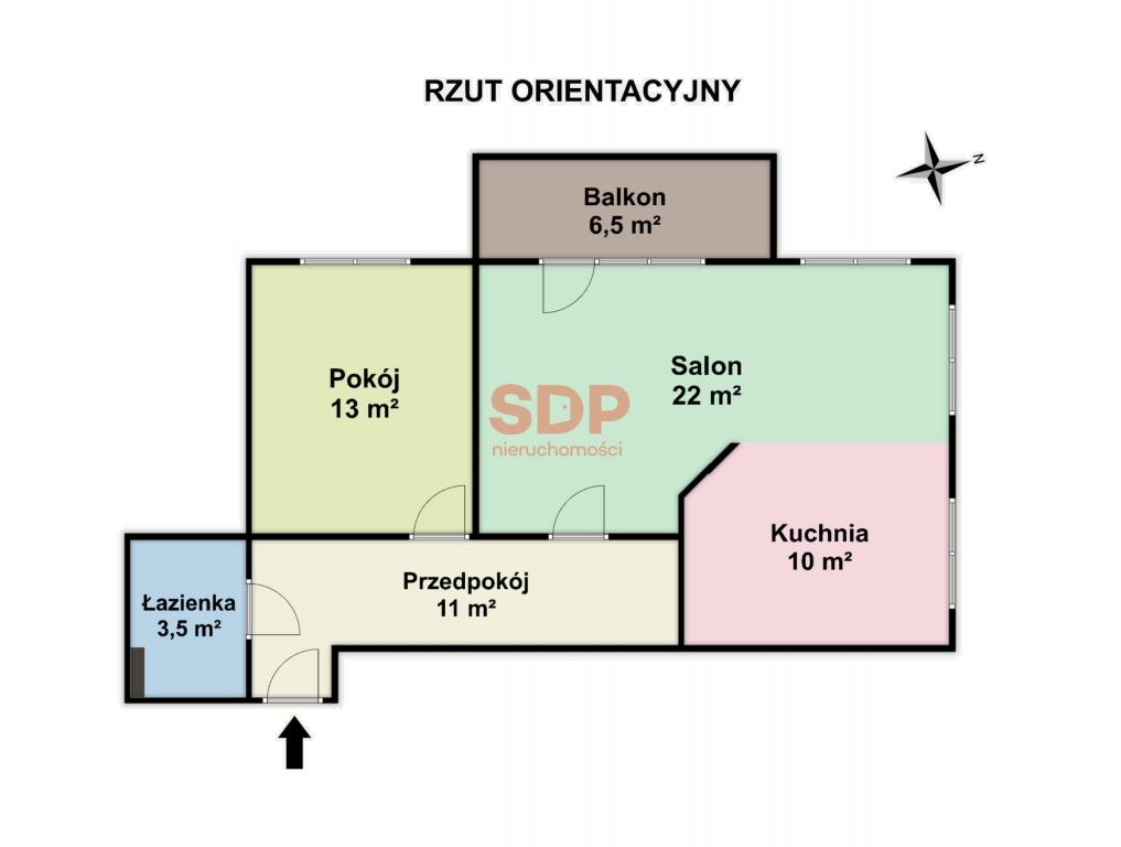 Mieszkanie 59&nbsp;m², Wrocław, Zwycięska - zdjęcie 13