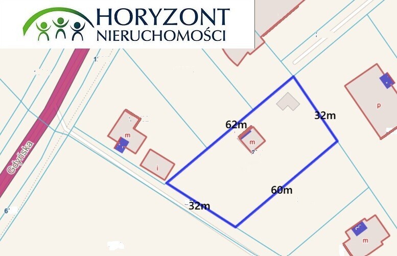 Działka budowlana 1711 m², Tuchom, Gdyńska - zdjęcie 2