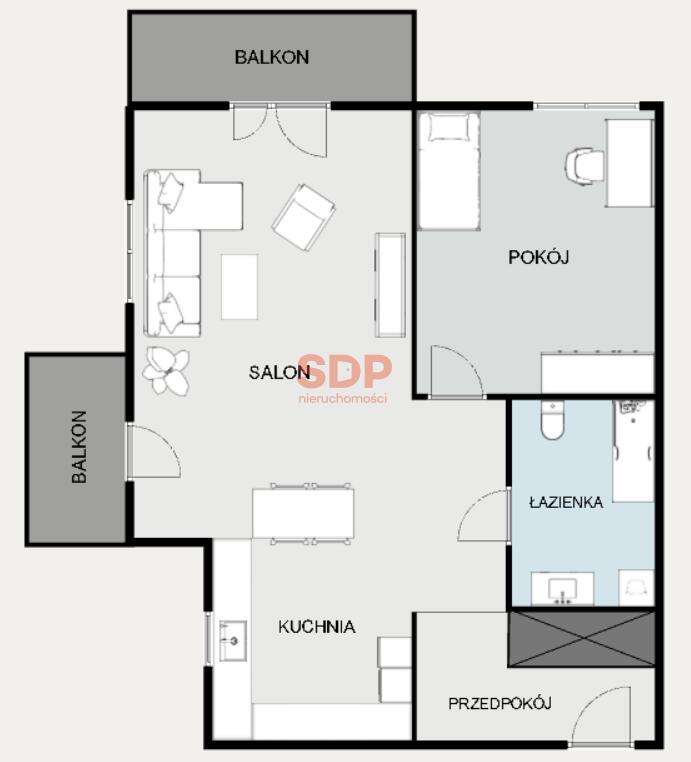Mieszkanie 54&nbsp;m², Wrocław, Gagarina Jurija - zdjęcie 6