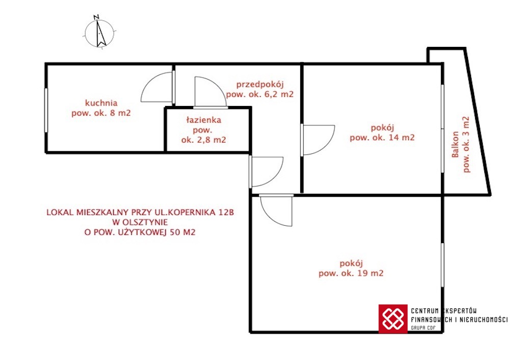 Mieszkanie 50 m², Olsztyn, Kętrzyńskiego, Mikołaja Kopernika 12B - zdjęcie 10