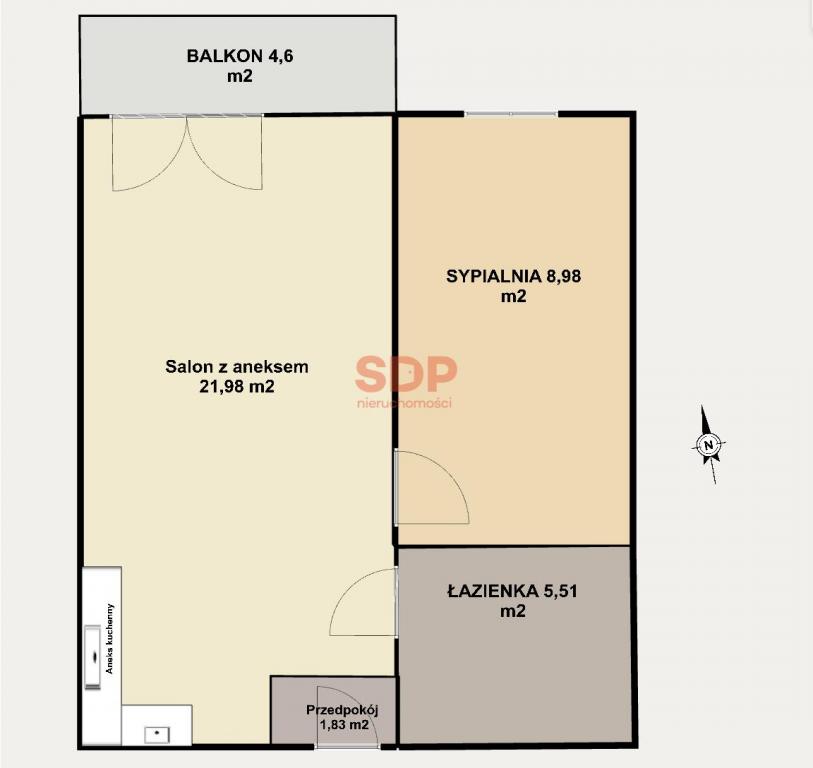Mieszkanie 39&nbsp;m², Łódź, Wodna - zdjęcie 14