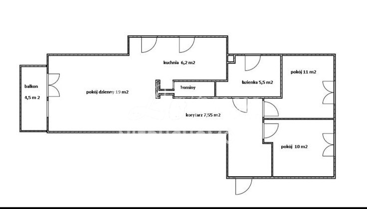 Mieszkanie 59,2&nbsp;m², Szczecin, Warszewo, Pegaza - zdjęcie 14
