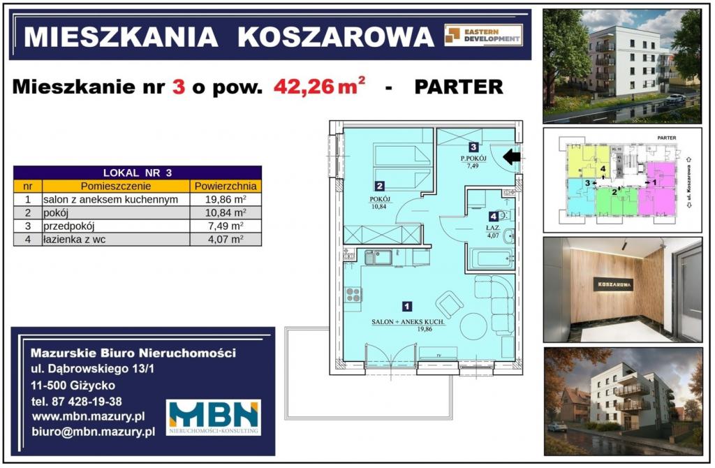 Mieszkanie 42&nbsp;m², Giżycko - zdjęcie 2