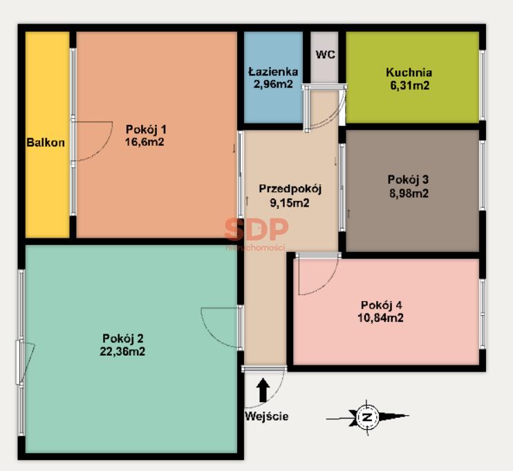 Mieszkanie 77&nbsp;m², Łódź, Polesie, Kusocińskiego Janusza - zdjęcie 13