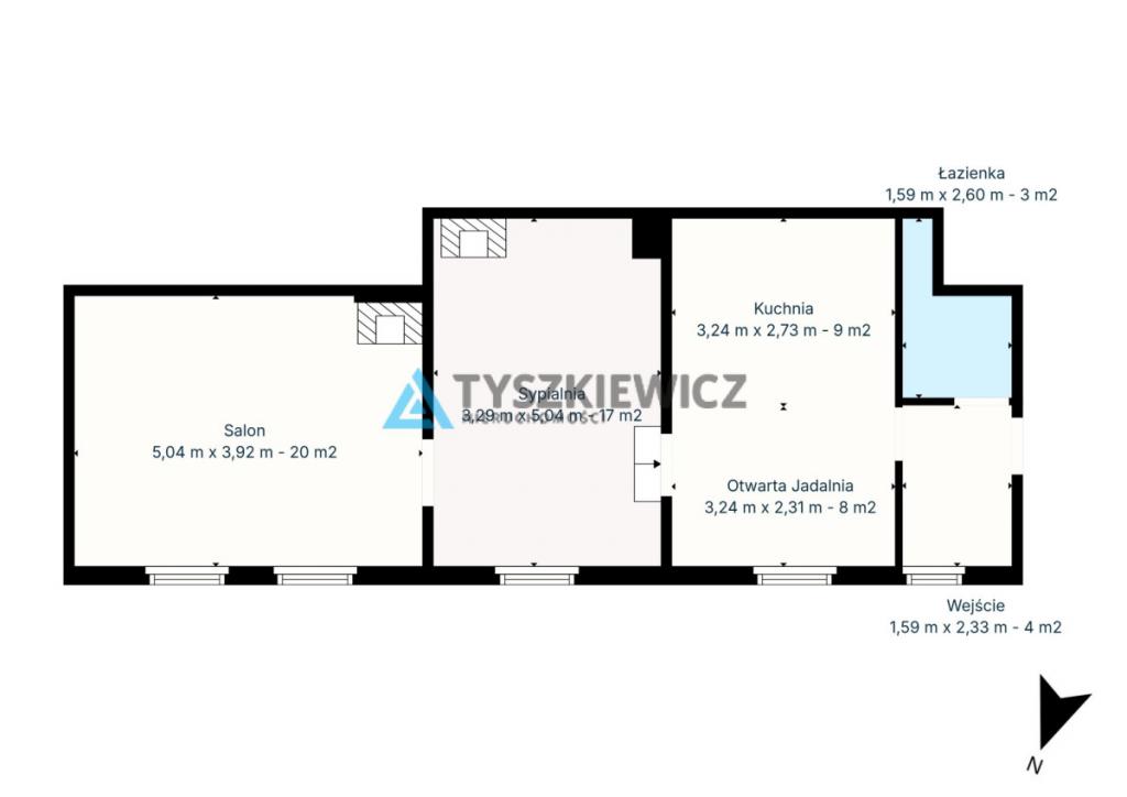 2-pokojowe mieszkanie w centrum Bytowa - zdjęcie 3